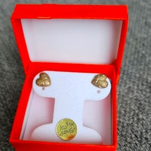 Gold 14k Heart Stud Earrings